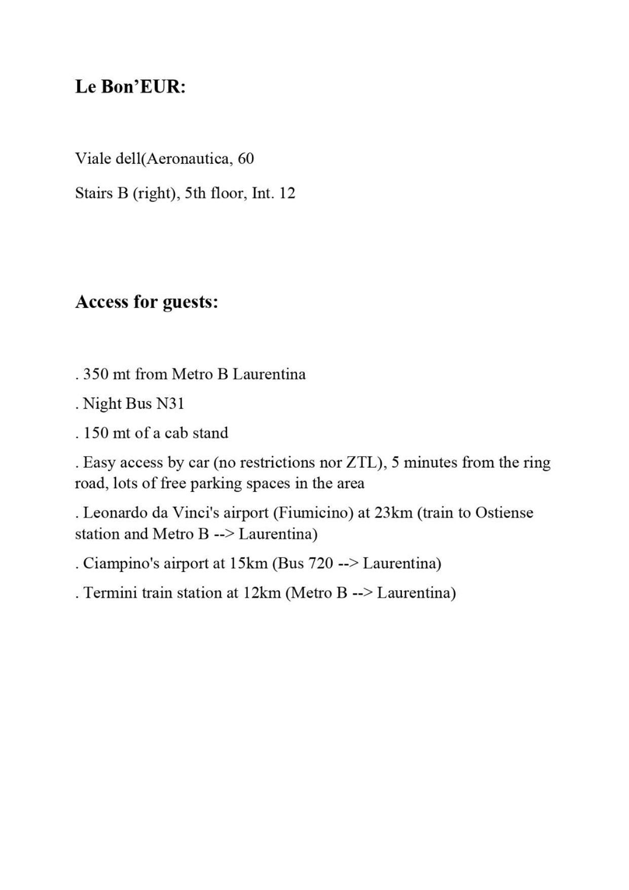 Le Bon'eur Appartamento *